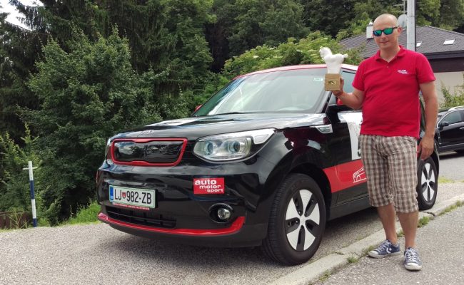Električni Kia Soul EV zmagovalec Nikola Tesla EV Rally Croatia 2016